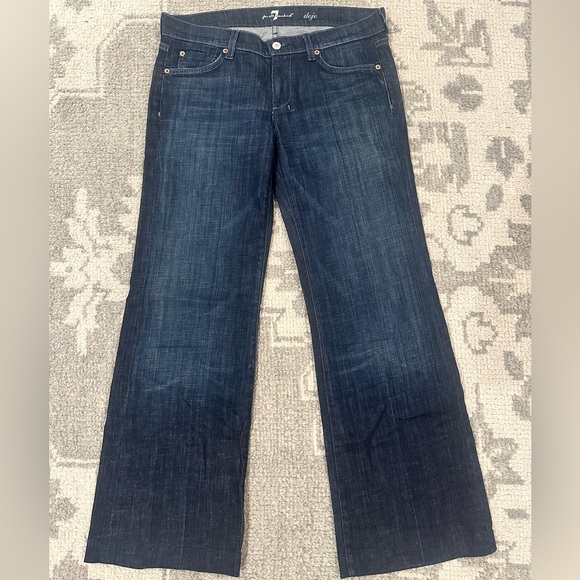 7 for all mankind  Dojo Flare Leg Jeans - Blue, 30 - Picture 3 of 7